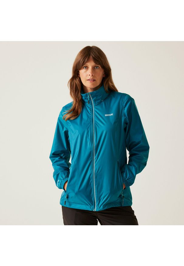 Regatta - Kurtka trekkingowa damska Corinne IV przeciwdeszczowa. Kolor: niebieski. Materiał: softshell. Sport: turystyka piesza