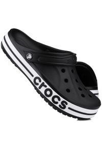 Klapki męskie sportowe Crocs CROCBAND. Okazja: na plażę. Kolor: czarny, biały, wielokolorowy. Materiał: syntetyk. Styl: sportowy #1