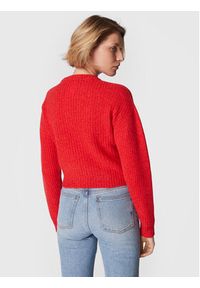 Marella Sweter Pulce 33662526 Czerwony Regular Fit. Kolor: czerwony. Materiał: wełna
