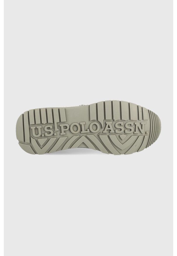 U.S. Polo Assn. sneakersy kolor srebrny. Zapięcie: sznurówki. Kolor: srebrny. Materiał: guma. Obcas: na platformie
