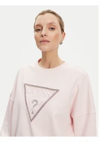 Guess Bluza W5YQ04 KC8I0 Różowy Regular Fit. Kolor: różowy. Materiał: bawełna #5