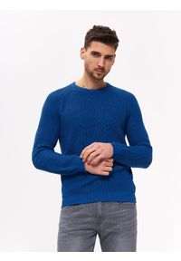 TOP SECRET - Sweter z grubej przędzy. Okazja: na co dzień. Kolor: niebieski. Materiał: dzianina. Sezon: wiosna, lato. Styl: casual #6