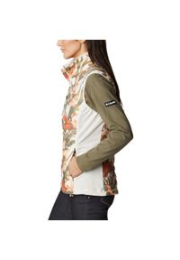columbia - Kamizelka turystyczna damska Columbia Powder Pass Vest. Kolor: biały, wielokolorowy. Materiał: nylon