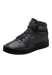 Puma - Buty Damskie Carina 2.0 Ze Skóry Ekologicznej O Średnim Kroju. Kolor: czarny. Materiał: skóra ekologiczna. Styl: sportowy