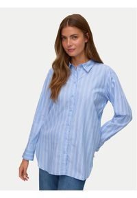 Vero Moda Koszula Elina 10336329 Niebieski Loose Fit. Kolor: niebieski. Materiał: bawełna #1