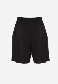 Renee - Czarne Bawełniane Szorty o Luźnym Kroju z Wysokim Stanem i Gumką w Talii Sibella. Stan: podwyższony. Kolor: czarny. Materiał: bawełna. Długość: krótkie. Styl: elegancki #2