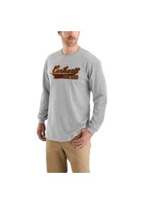 Bluza sportowa męska Carhartt Heavyweight Script Graphic. Kolor: szary