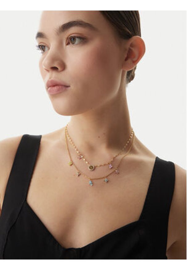 Guess Naszyjnik JUBN06 028JW Złoty. Materiał: ze stali nierdzewnej, ze stali. Kolor: złoty