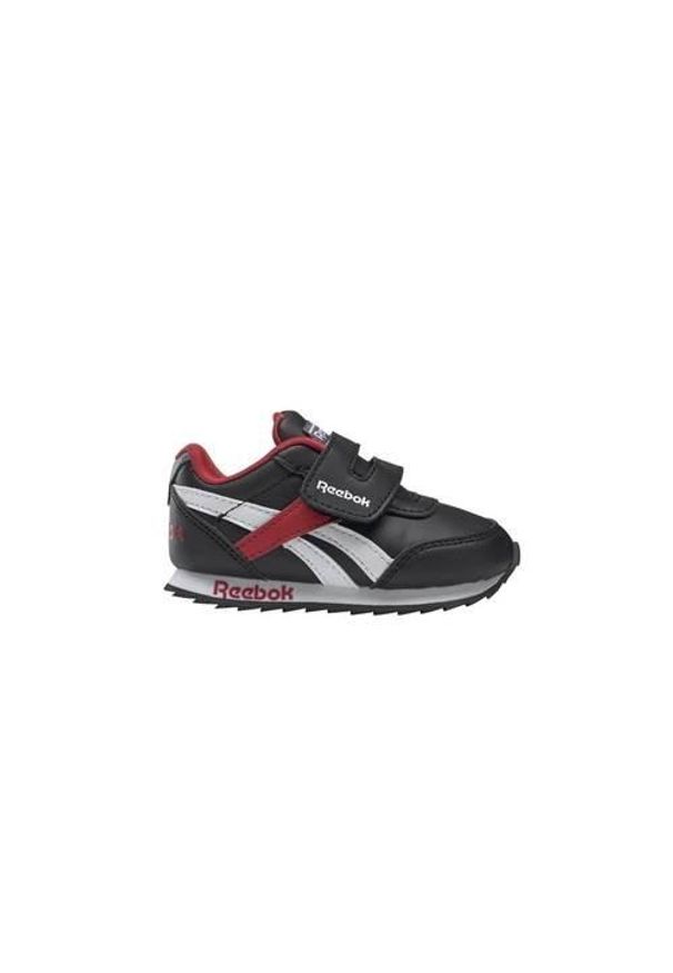 Buty do chodzenia niemowlęce Reebok Royal CL Jogger. Zapięcie: rzepy. Kolor: czarny, brązowy, czerwony, wielokolorowy. Materiał: skóra, syntetyk, materiał. Szerokość cholewki: normalna. Model: Reebok Royal. Sport: turystyka piesza