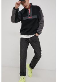 adidas Originals Bluza męska kolor czarny gładka. Kolor: czarny. Materiał: tkanina. Długość: krótkie. Wzór: gładki #3