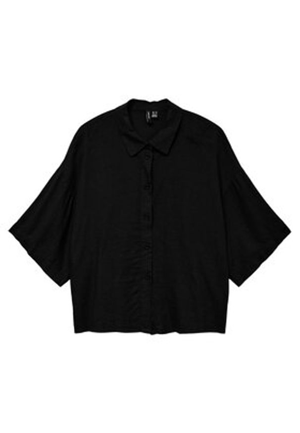 Vero Moda Koszula Linn 10306820 Czarny Relaxed Fit. Kolor: czarny. Materiał: wiskoza