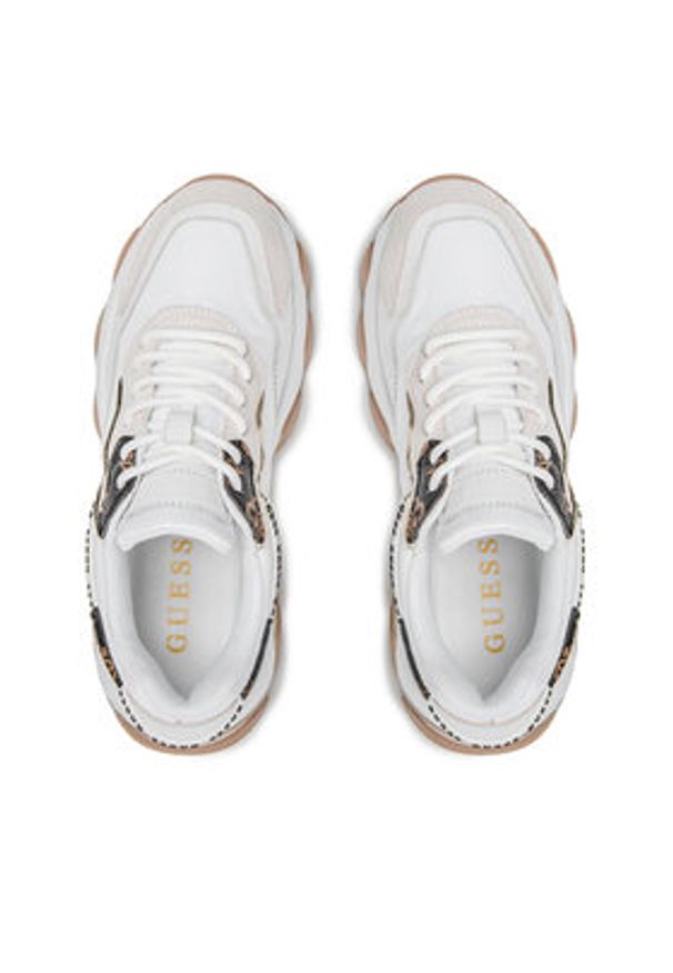 Guess Sneakersy Micola FL7MIC FAL12 Biały. Kolor: biały. Materiał: materiał
