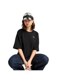 Koszulka Puma Wardrobe Ess Oversized Short Tee Bl, Kobiety. Kolor: czarny. Materiał: bawełna, materiał