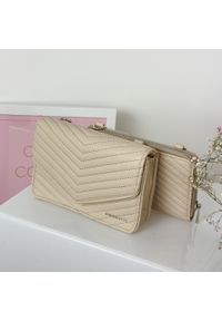 Suzana - Torebka + portfel, 2 w 1 model 122 JASNY BEŻ. Kolor: beżowy. Wzór: kolorowy. Sezon: lato. Materiał: skórzane. Styl: elegancki