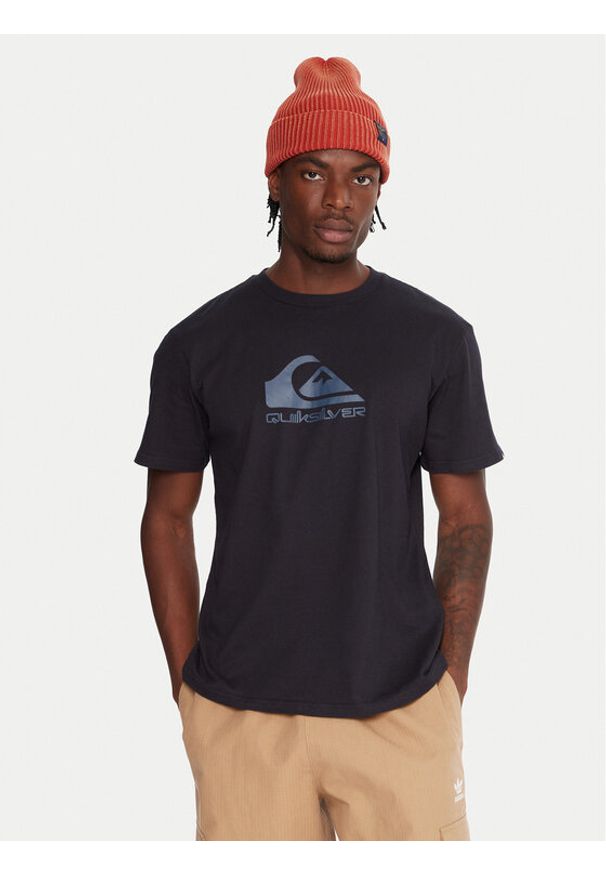 Quiksilver T-Shirt Ev Comp Logo EQYZT08182 Granatowy Regular Fit. Kolor: niebieski. Materiał: bawełna