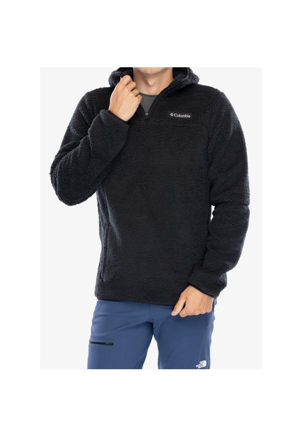 columbia - Bluza z zamkiem męska Columbia Rugged Ridge III Sherpa Pullover Hoodie. Kolor: czarny. Styl: sportowy. Sport: turystyka piesza