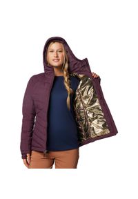 columbia - Kurtka sportowa damska Joy Peak Hooded Jacket W. Kolor: fioletowy. Materiał: poliester