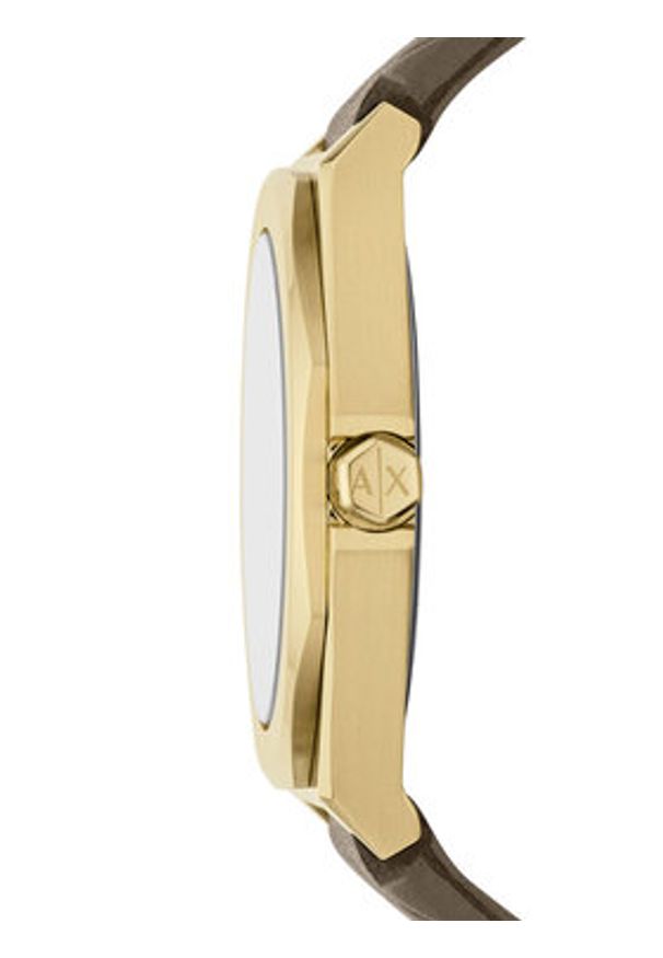 Armani Exchange Zegarek AX4617 Brązowy. Kolor: brązowy. Materiał: skóra