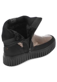 Brązowe Metaliczne Śniegowce Marco Tozzi Modne Obuwie Damskie. Okazja: na spacer. Kolor: brązowy. Szerokość cholewki: normalna. Sezon: zima. Styl: sportowy #2