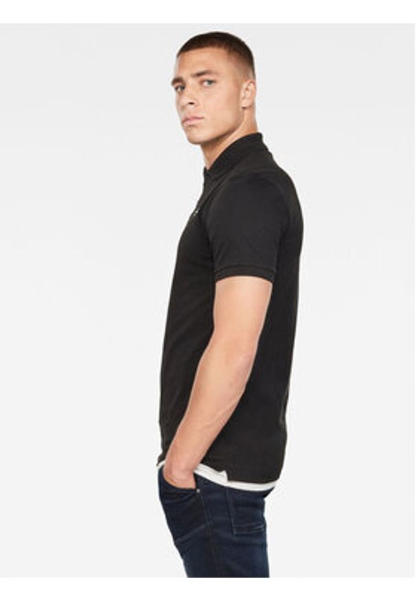 G-Star RAW - G-Star Raw Polo D11595-5864-6484 Granatowy Regular Fit. Typ kołnierza: polo. Kolor: niebieski. Materiał: bawełna