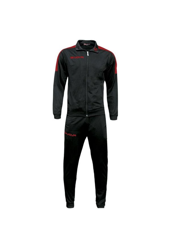 Givova - Dres Męski Tuta Revolution. Kolor: czerwony, wielokolorowy, czarny. Materiał: dresówka