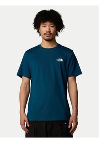 The North Face T-Shirt Simple Dome NF0A87NG Granatowy Regular Fit. Kolor: niebieski. Materiał: bawełna, syntetyk