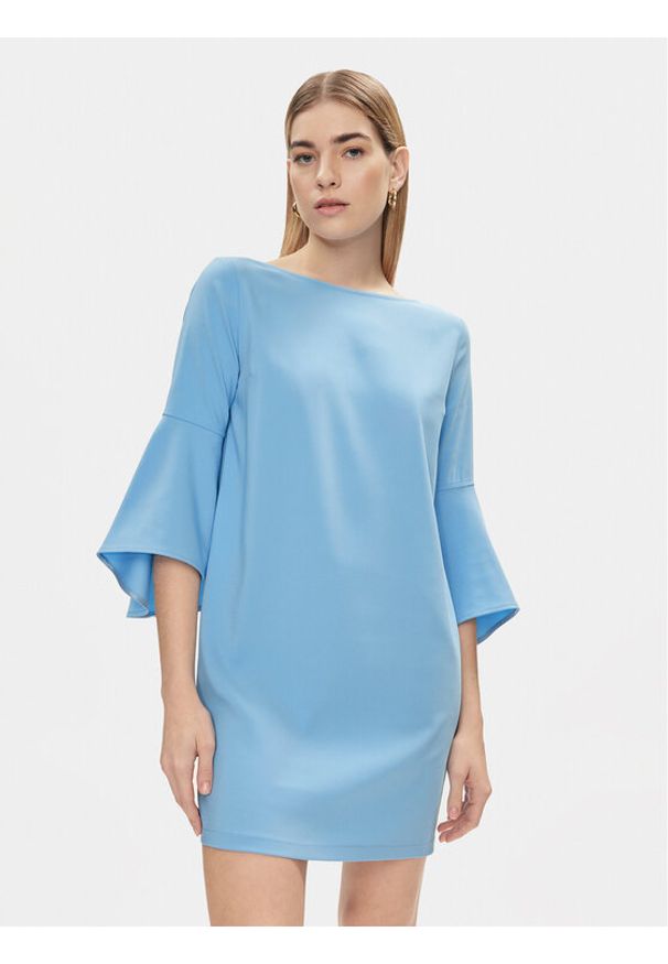 Liu Jo Sukienka koktajlowa CA4276 TS058 Niebieski Regular Fit. Kolor: niebieski. Materiał: syntetyk. Styl: wizytowy