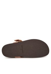Tory Burch Japonki 150910 Beżowy. Kolor: beżowy. Materiał: zamsz, skóra