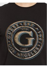 Guess T-Shirt Round Logo M3GI11 J1314 Czarny Slim Fit. Kolor: czarny. Materiał: bawełna #5