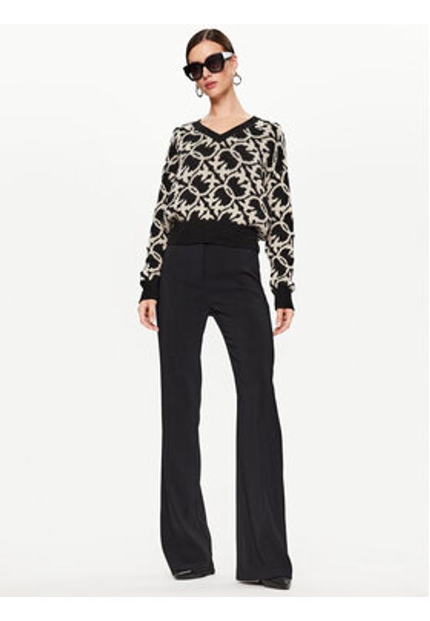 Pinko Spodnie damskie 1000547624 Czarny Slim Fit. Kolor: czarny. Materiał: syntetyk
