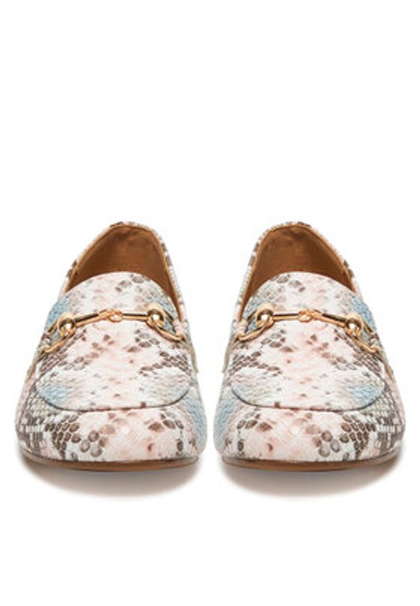 DeeZee Loafersy 10-633 Kolorowy. Materiał: skóra. Wzór: kolorowy