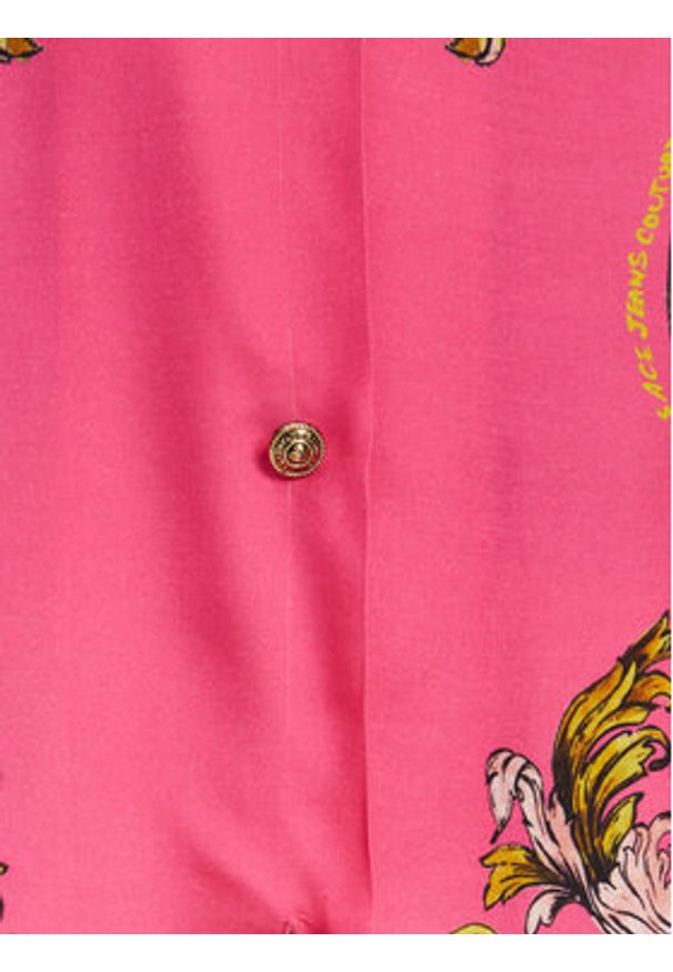 Versace Jeans Couture Koszula 78HAL2P9 Różowy Relaxed Fit. Kolor: różowy. Materiał: wiskoza