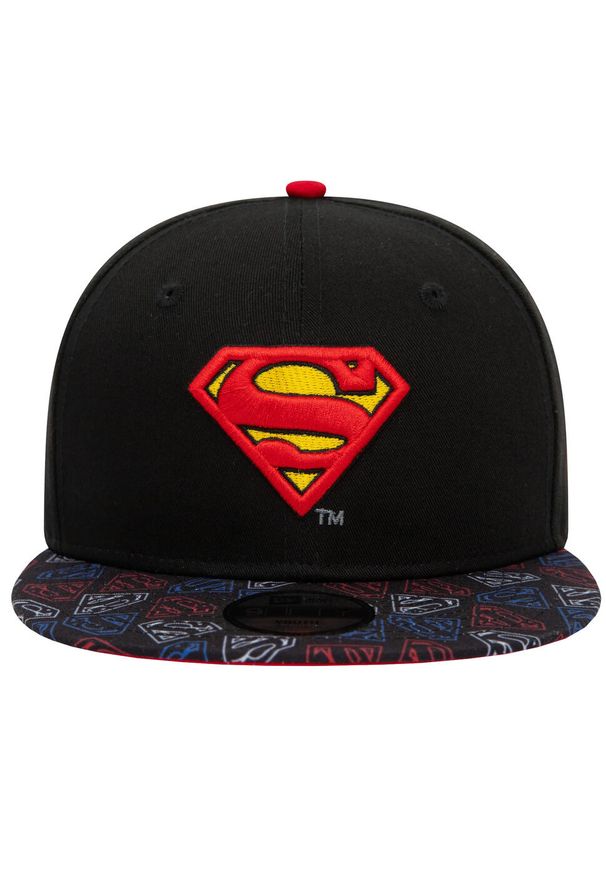 New Era - Czapka z daszkiem chłopięca Super Aop 950 Superman Kids Cap. Kolor: czarny. Materiał: bawełna. Wzór: motyw z bajki