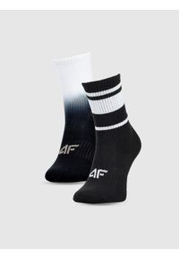 4f - 4F Skarpetki casual za kostkę (2-pack) chłopięce - czarne 38-40. Kolor: czarny. Materiał: bawełna, włókno, materiał, poliamid, prążkowany