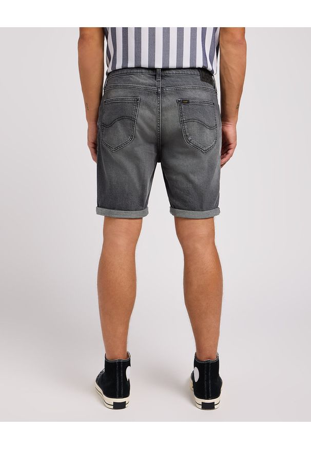 Lee - LEE RIDER SHORT MĘSKIE SZORTY KRÓKIE SPODENKI JEANSOWE WASHED GREY 112349328 L73F015973. Materiał: jeans
