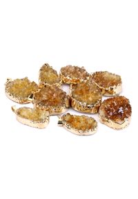 Brazi Druse Jewelry - Naszyjnik Cytryn Szczotka złocona. Materiał: pozłacane, złote, srebrne. Kamień szlachetny: cytryn #2
