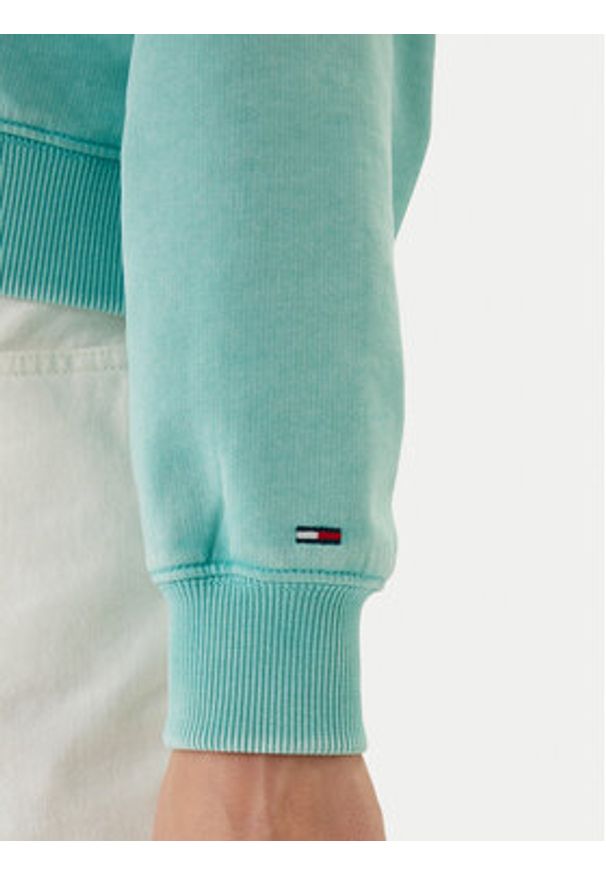 Tommy Jeans Bluza Varsity Crew DW0DW22365 Zielony Regular Fit. Kolor: zielony. Materiał: bawełna