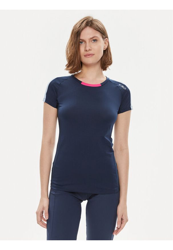 CMP Koszulka techniczna 32C6236 Granatowy Slim Fit. Kolor: niebieski. Materiał: syntetyk