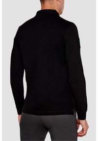 Aeronautica Militare - AERONAUTICA MILITARE Czarny męski longsleeve polo Piqué Patches, Rozmiar 3XL. Typ kołnierza: polo. Kolor: czarny. Materiał: bawełna. Długość rękawa: długi rękaw. Wzór: aplikacja. Styl: klasyczny #3