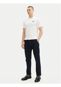 Karl Lagerfeld - KARL LAGERFELD Polo 745710 500224 Biały Regular Fit. Typ kołnierza: polo. Kolor: biały. Materiał: bawełna #3