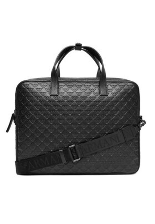 Emporio Armani Torba na laptopa EM001680 AF14774 UC001 Czarny. Kolor: czarny. Materiał: skóra