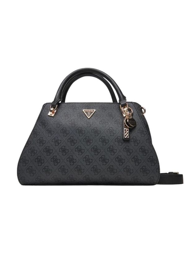Guess - GUESS Czarna klasyczna torebka damska Noelle. Kolor: czarny. Materiał: skórzane. Styl: klasyczny