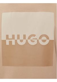 Hugo - HUGO T-Shirt Dusplito 50542816 Beżowy Relaxed Fit. Kolor: beżowy. Materiał: bawełna