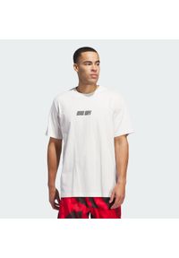 Adidas - Koszulka adidas Hoops Graphic. Kolor: biały. Materiał: bawełna. Sport: fitness #1