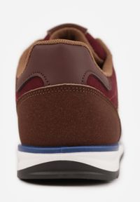 Born2be - Brązowe Sneakersy z Geometrycznym Motywem Jannata. Okazja: na co dzień. Kolor: brązowy. Materiał: jeans, dresówka. Wzór: geometria #4