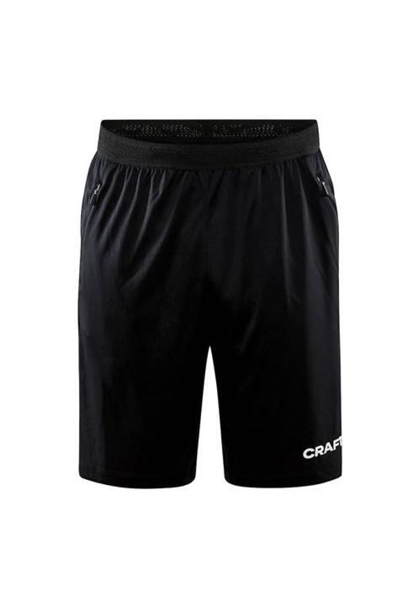 Spodnie treningowe męskie Craft Evolve Zip Pocket. Kolor: czarny. Długość: krótkie
