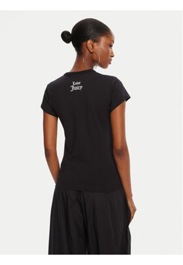 Juicy Couture T-Shirt JCNCT225458 Czarny Regular Fit. Kolor: czarny. Materiał: bawełna