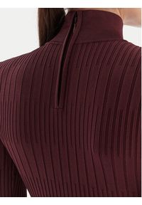 Marciano Guess Sukienka dzianinowa 5BGK52 5881Z Bordowy Slim Fit. Kolor: czerwony. Materiał: wiskoza #2