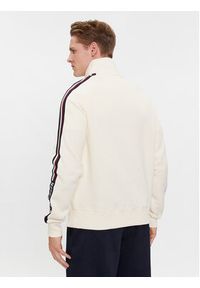 TOMMY HILFIGER - Tommy Hilfiger Bluza Global Stripe MW0MW33661 Beżowy Regular Fit. Kolor: beżowy. Materiał: syntetyk