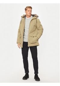 Jack & Jones - Jack&Jones Parka Construct 12258406 Beżowy Regular Fit. Kolor: beżowy. Materiał: syntetyk